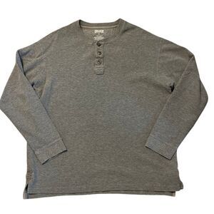 Duluth Trading Company Gray Thermal Henley Long Sleeve Shirt XL
